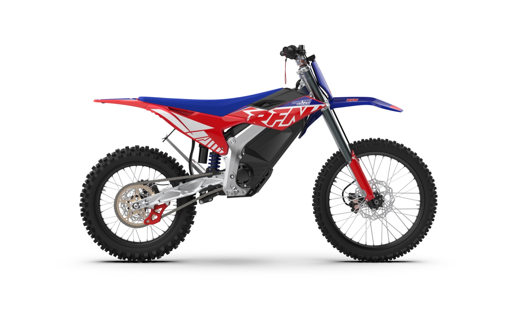 RFN electric dirt bike platform for adult racing and youth off-road training