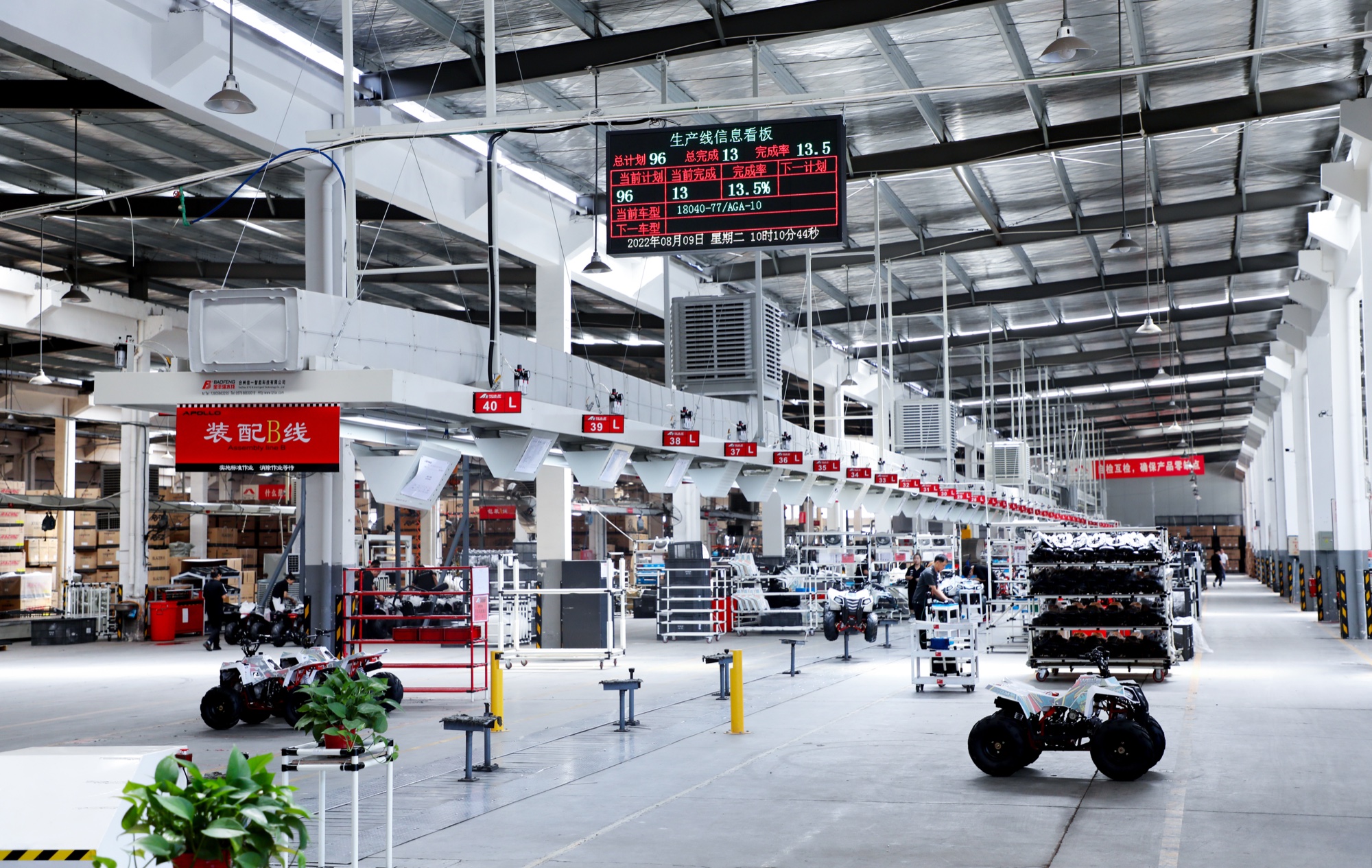 APOLLO MOTO electric motorcycle factory assembly line in Zhejiang China