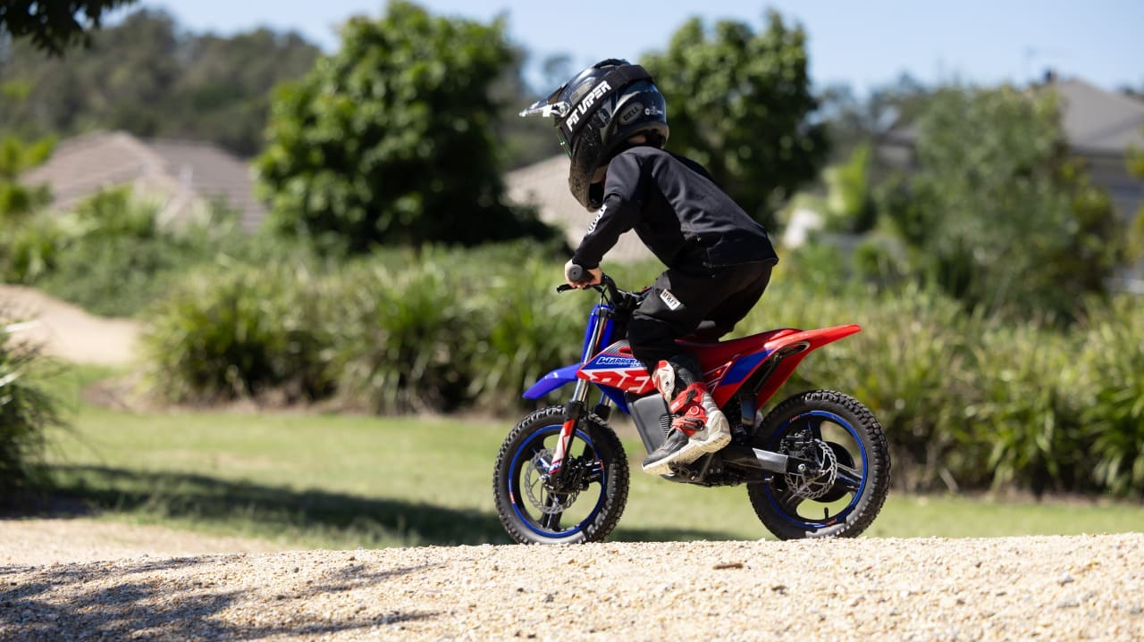 Youth dirt bike rider