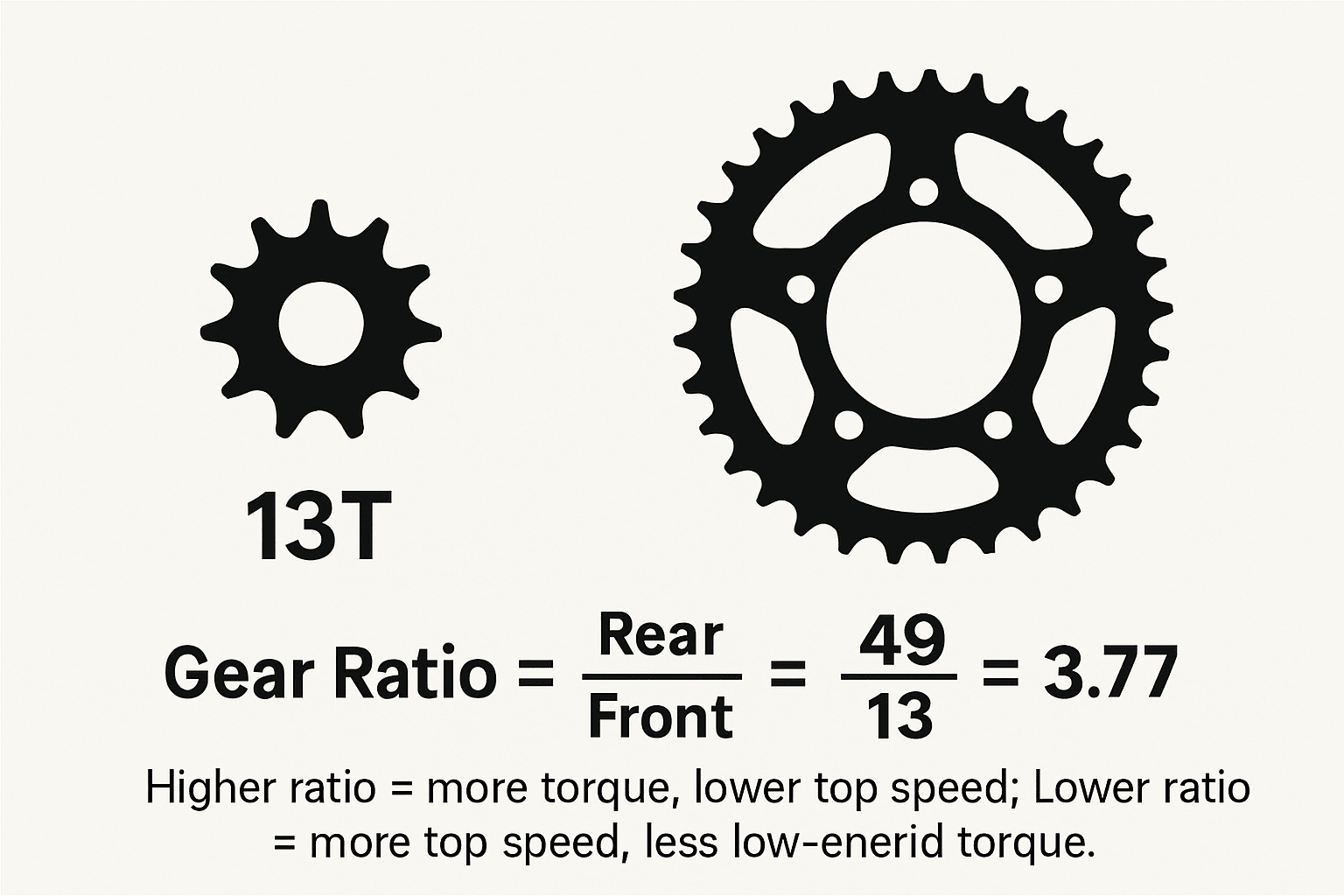 dirt bike gear ratio diagram explained