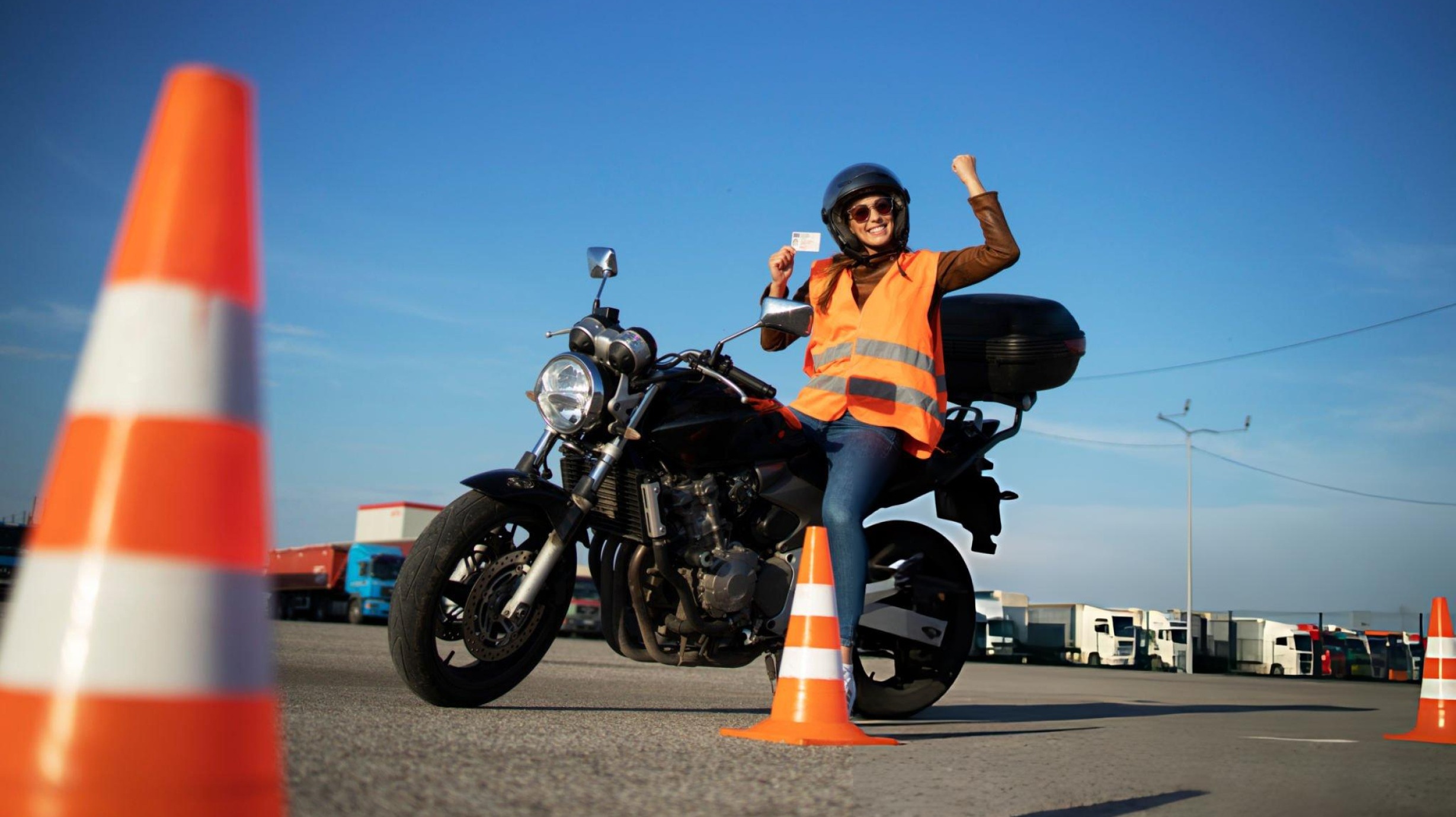 50cc moped compared to larger motorcycle showing engine size difference for license requirements